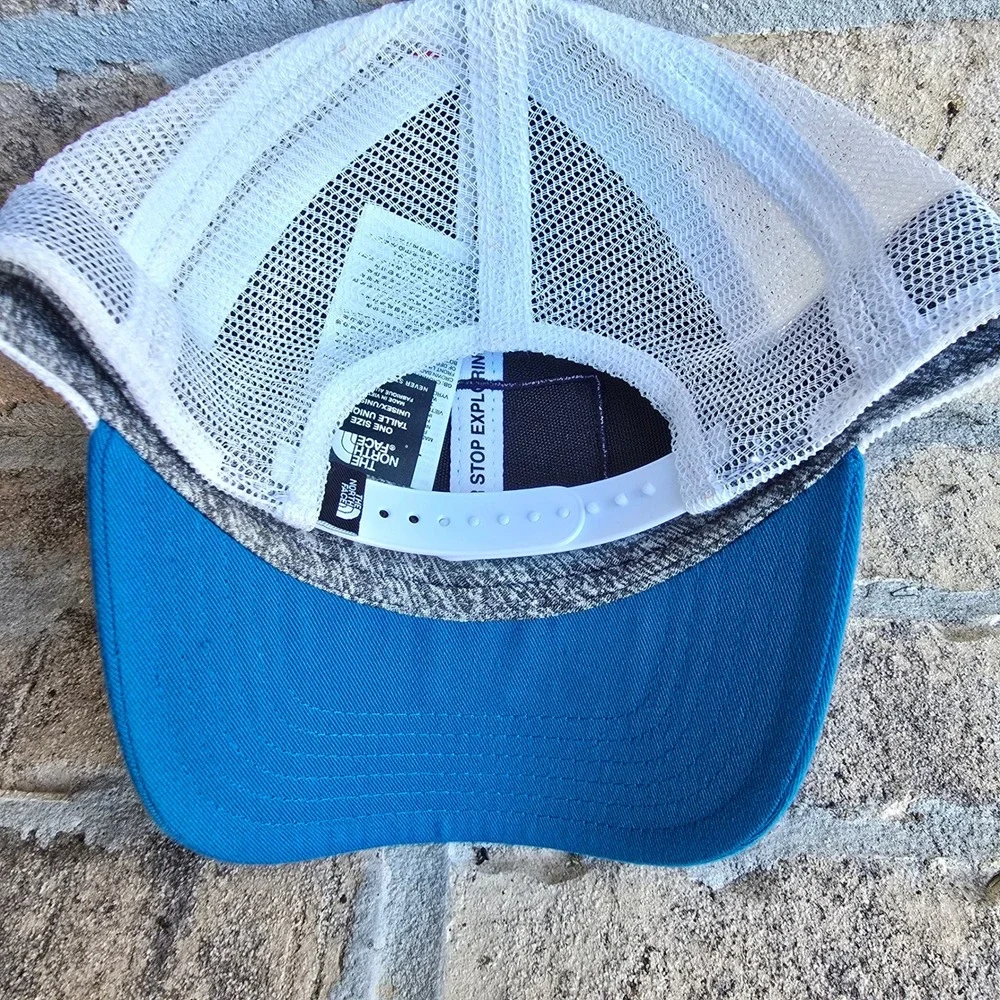 The North Face Fine Alpine Equipment Blue Mesh Trucker Snapback Hat One Size
